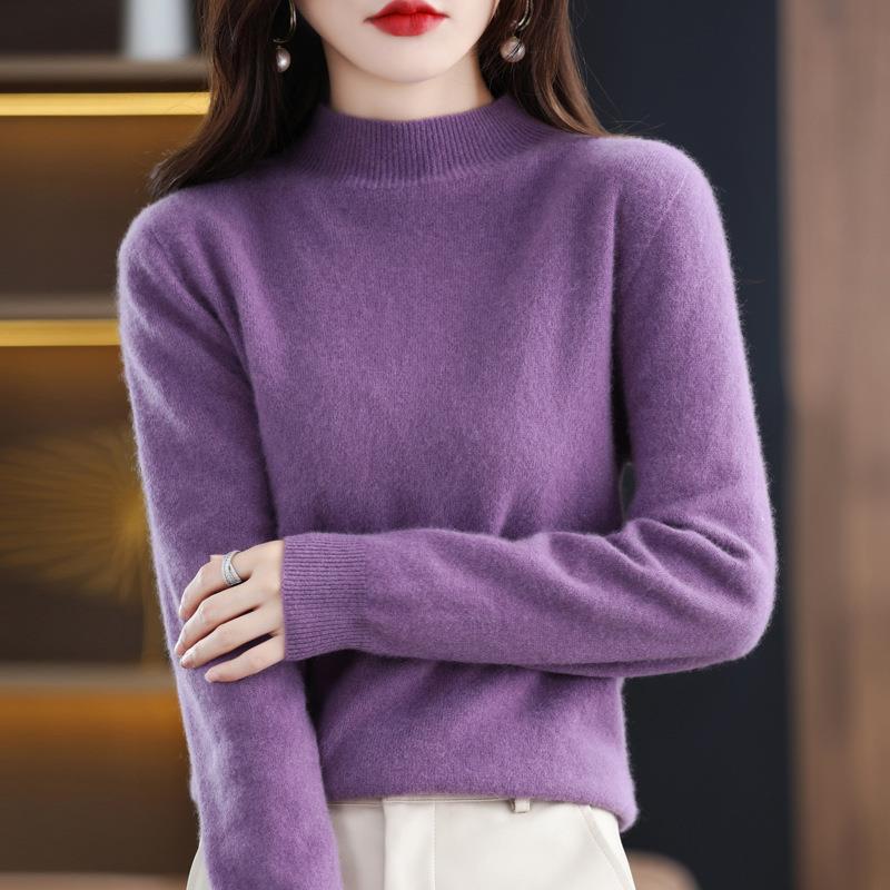 Damen Ultraleichter Mockneck-Feinstrickpullover in Kaschmir‑Optik Echoarchiv