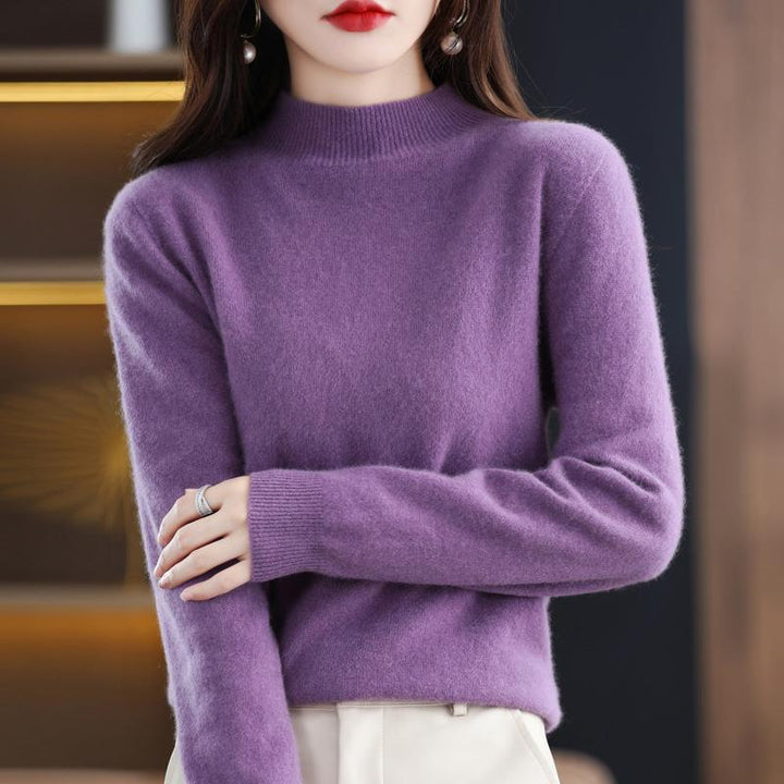 Damen Ultraleichter Mockneck-Feinstrickpullover in Kaschmir‑Optik Echoarchiv