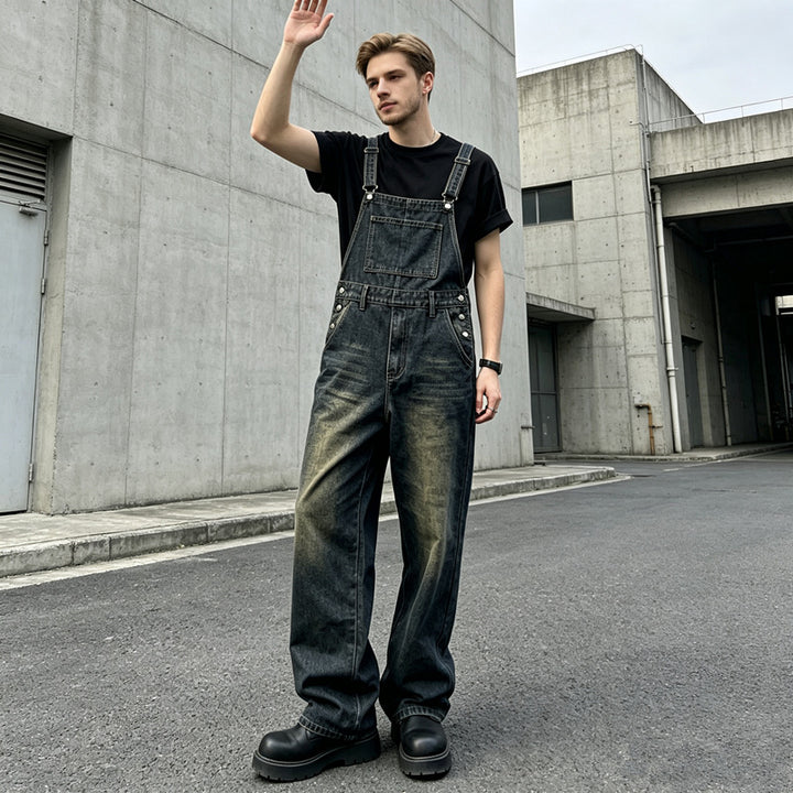 Herren Lässige Jeanslatzhose Echoarchiv