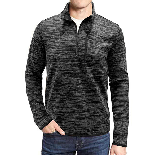 Herren Pullover mit Stehkragen und modernen Strukturen Echoarchiv