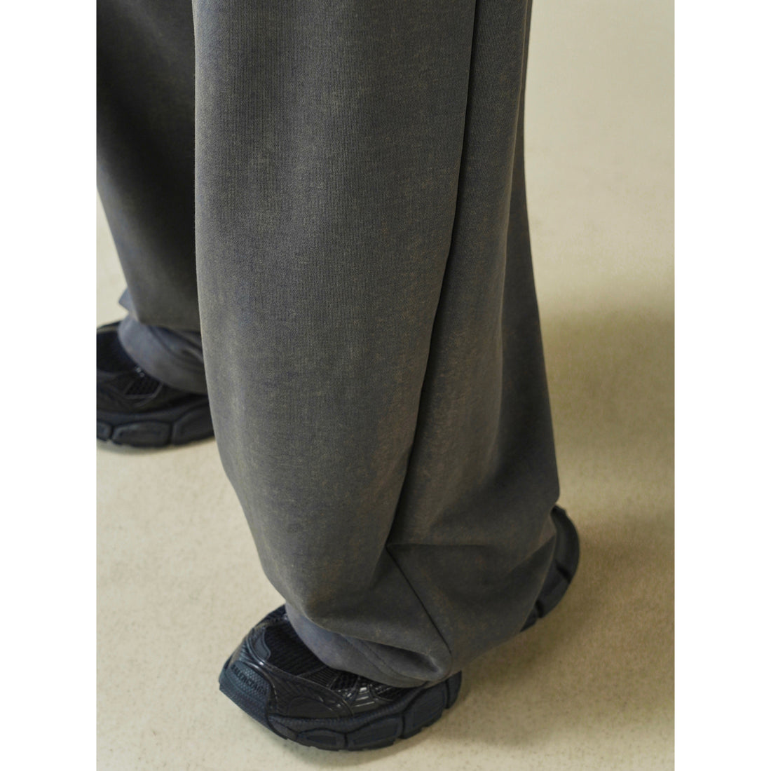 Damen Weite Lounge‑Palazzohose aus French‑Terry mit hohem Bund, Elastik und Kordelzug Echoarchiv