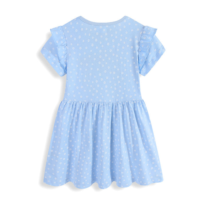Mädchen Sommerkleid mit niedlichem Einhornmotiv und Rüschendetails Echo Archiv