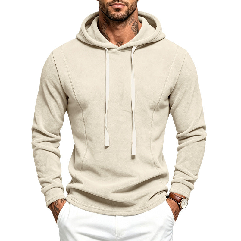 Herren Flauschiger Kapuzenpullover aus Teddy‑Fleece mit Tunnelzugsaum Echoarchiv
