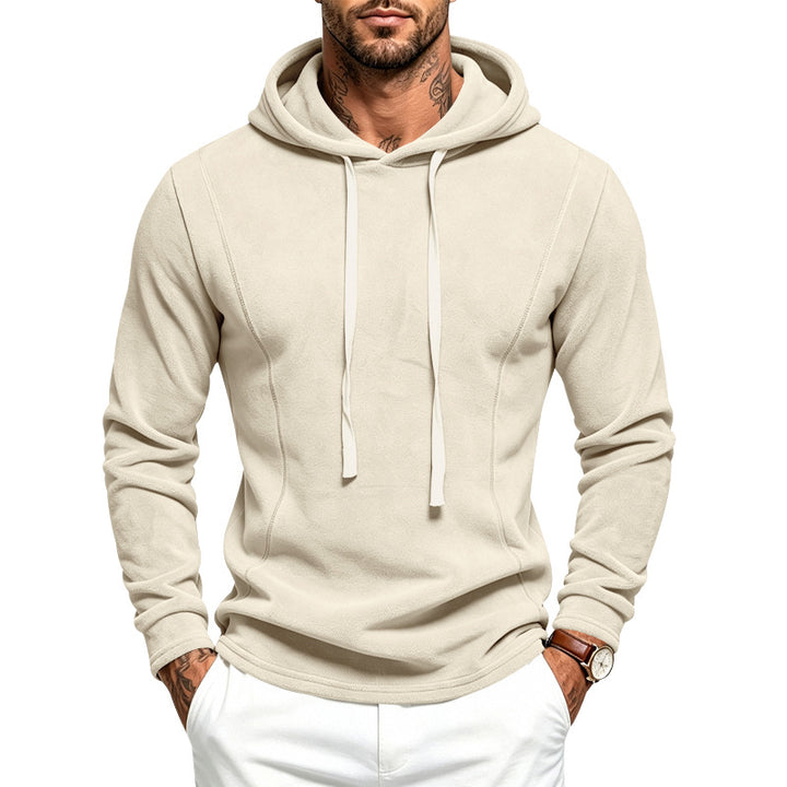 Herren Flauschiger Kapuzenpullover aus Teddy‑Fleece mit Tunnelzugsaum Echoarchiv