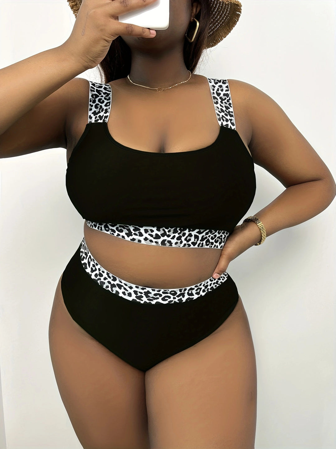 Damen Hochgeschnittenes Bikini-Set mit trendigem Tiermuster Echo Archiv
