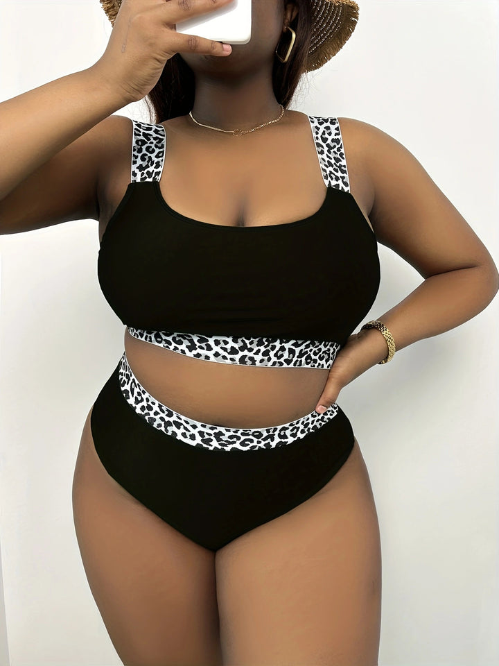 Damen Hochgeschnittenes Bikini-Set mit trendigem Tiermuster Echo Archiv