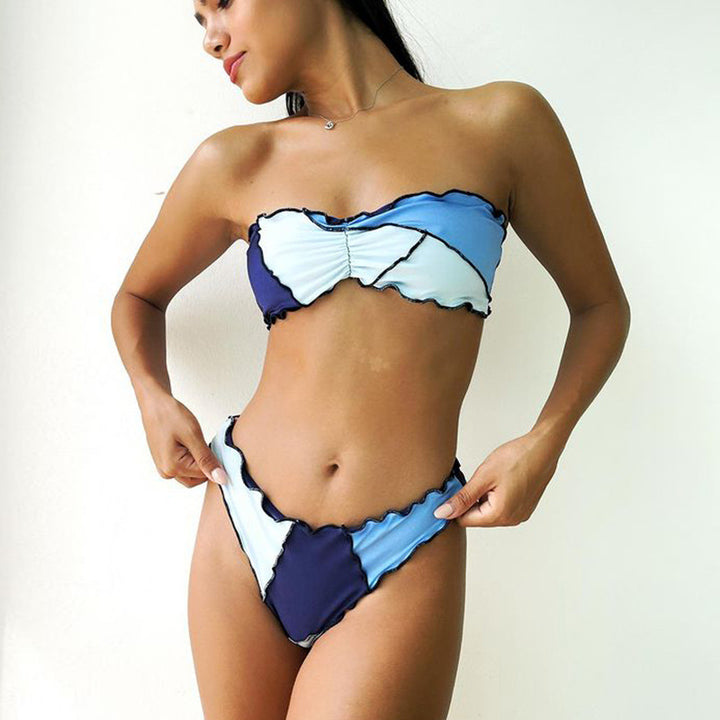 Damen Bandeau-Bikini mit Rüschendetails Echo Archiv