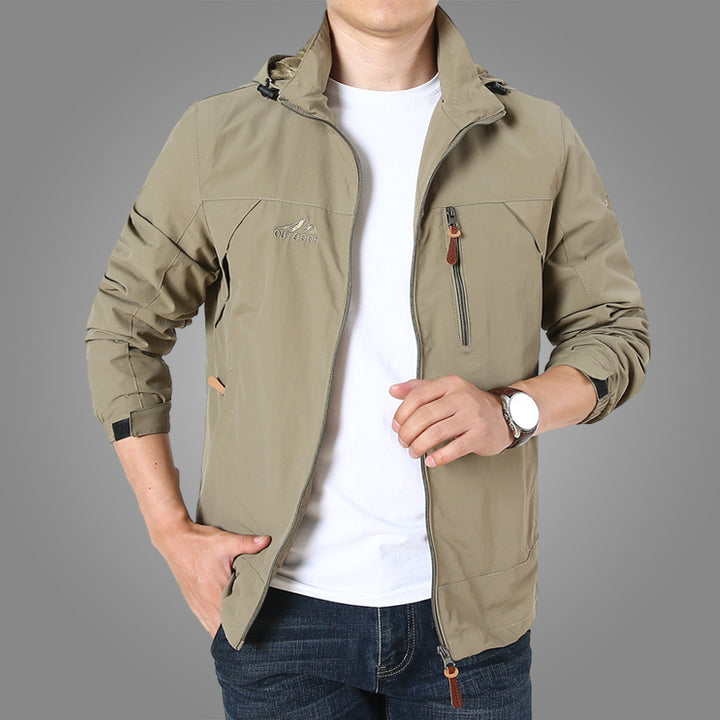 Herren leichte atmungsaktive Softshell-Trekkingjacke mit Kapuze und Mesh-Futter Echoarchiv