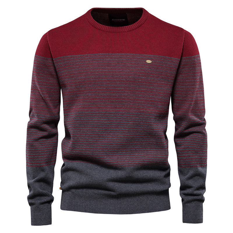 Herren Strickpullover mit komfortabler Struktur und eleganten Farbblöcken Echoarchiv