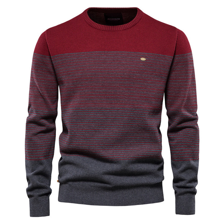Herren Strickpullover mit komfortabler Struktur und eleganten Farbblöcken Echoarchiv