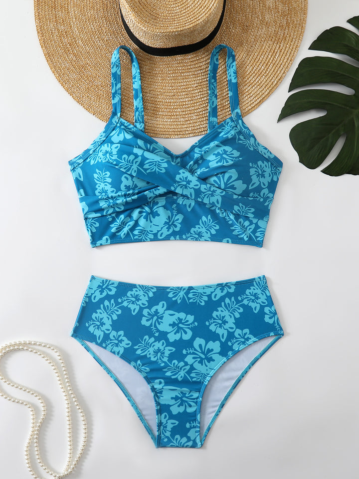 Damen Bikini-Set mit hohem Bund und dekorativem Knotendesign Echo Archiv