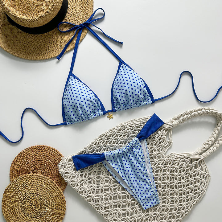 Damen Triangel-Bikini mit stilvollen Punktemuster Echo Archiv