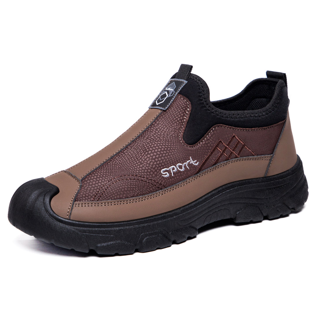 Herren nan robuster Slip-On Arbeitssneaker mit verstärkter Zehenkappe, rutschfester Profilsohle und elastischem Einstieg Echo Archiv
