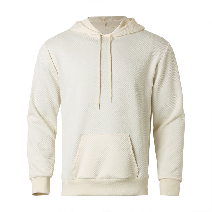 Herren Hoodie mit strukturiertem Design und praktischer Kängurutasche Echoarchiv