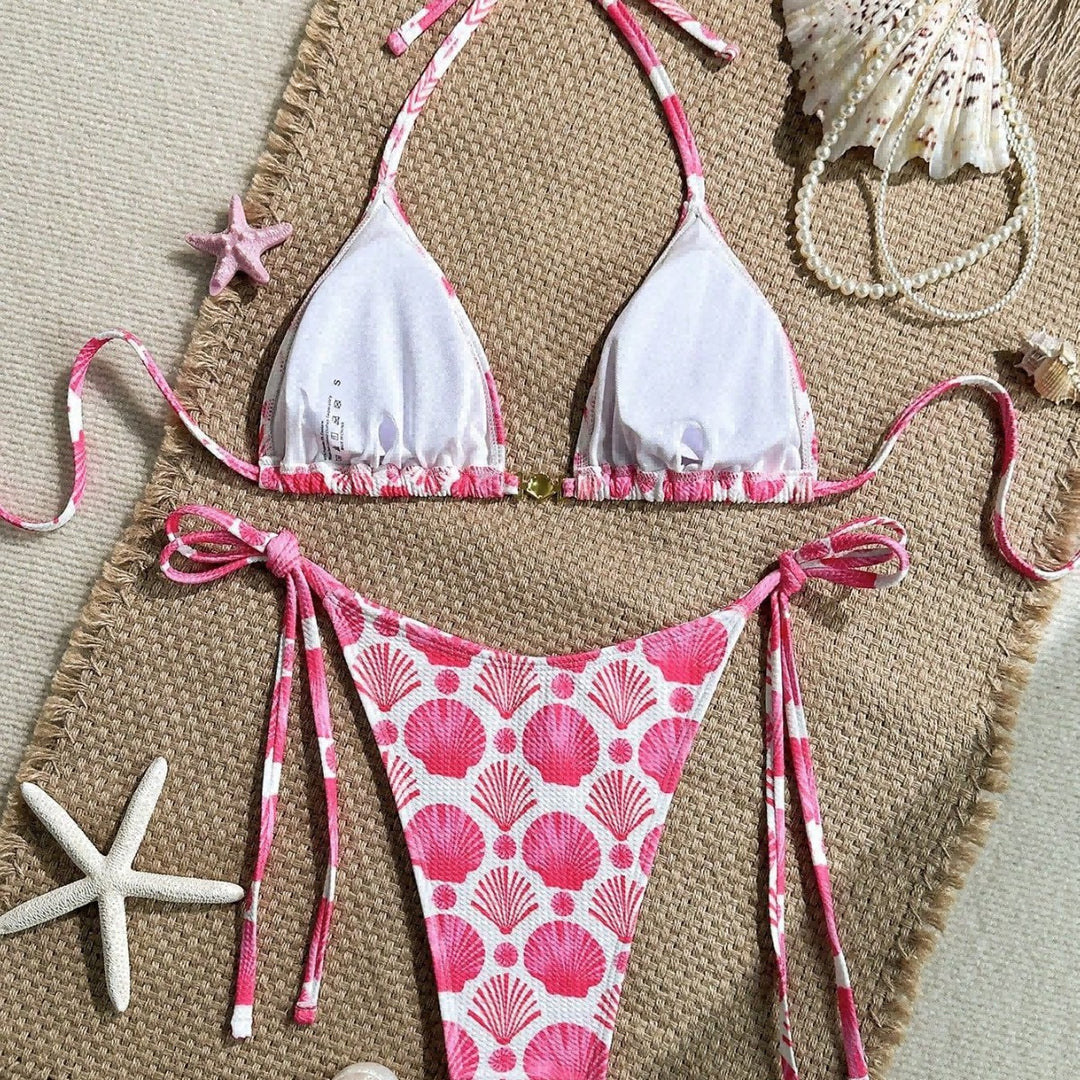 Damen Triangel-Bikini mit Muschel-Print und freundlichem Schnitt Echo Archiv