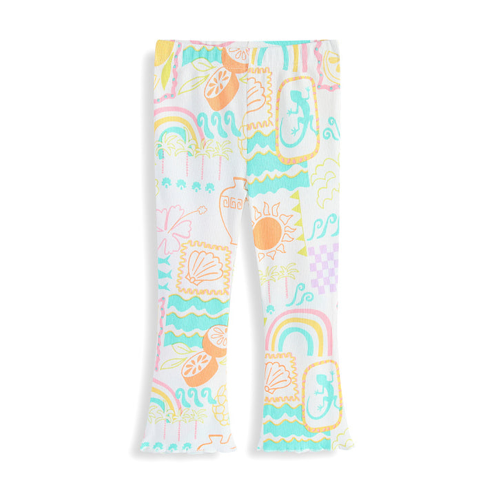 Mädchen Leggings mit buntem Strandmotiv Echo Archiv