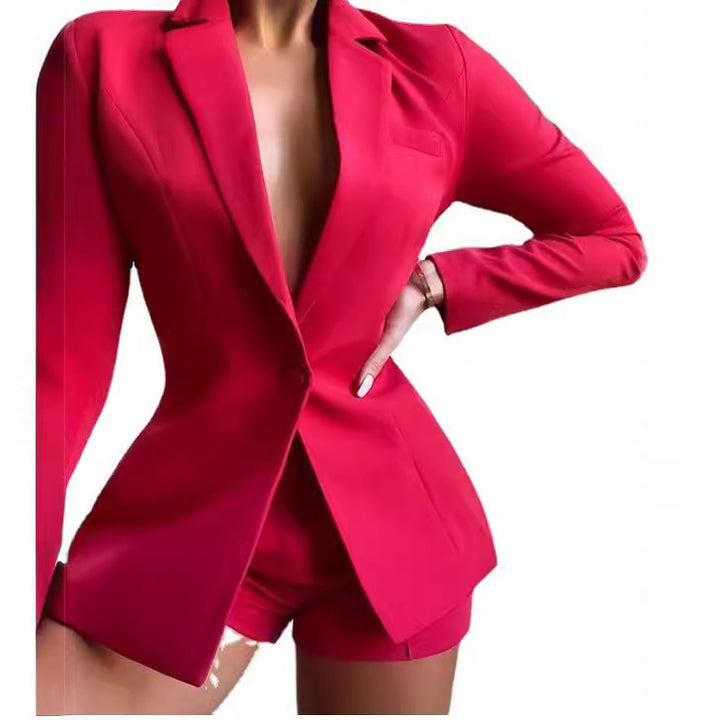 Damen taillierter Zebra-Muster-Longblazer mit betonter Taille und Single-Button – Valéne