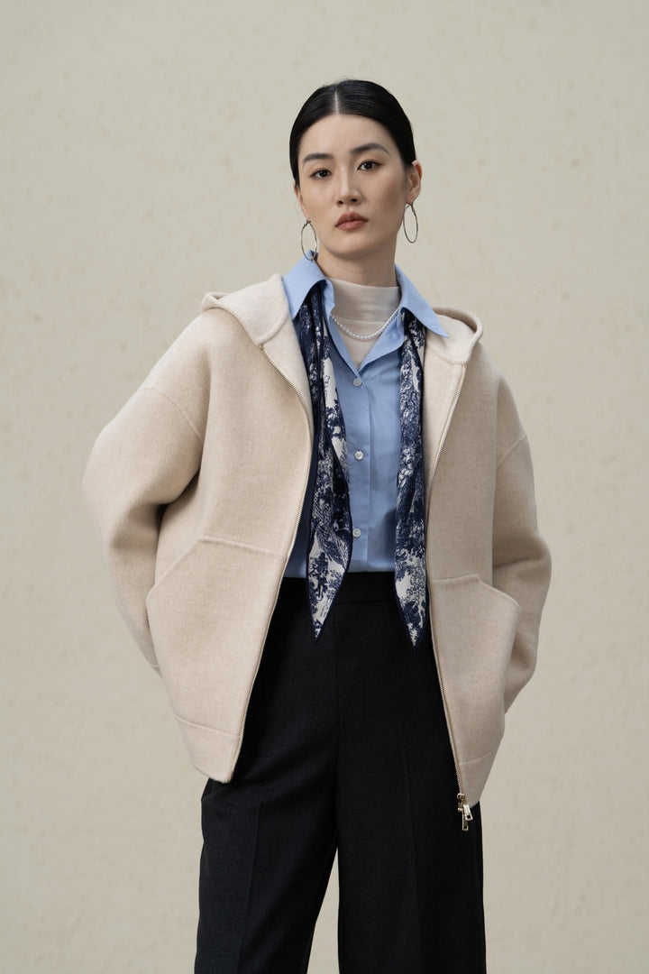 Stylische Fleecegefütterte Zip-Up Jacke für Damen Echoarchiv