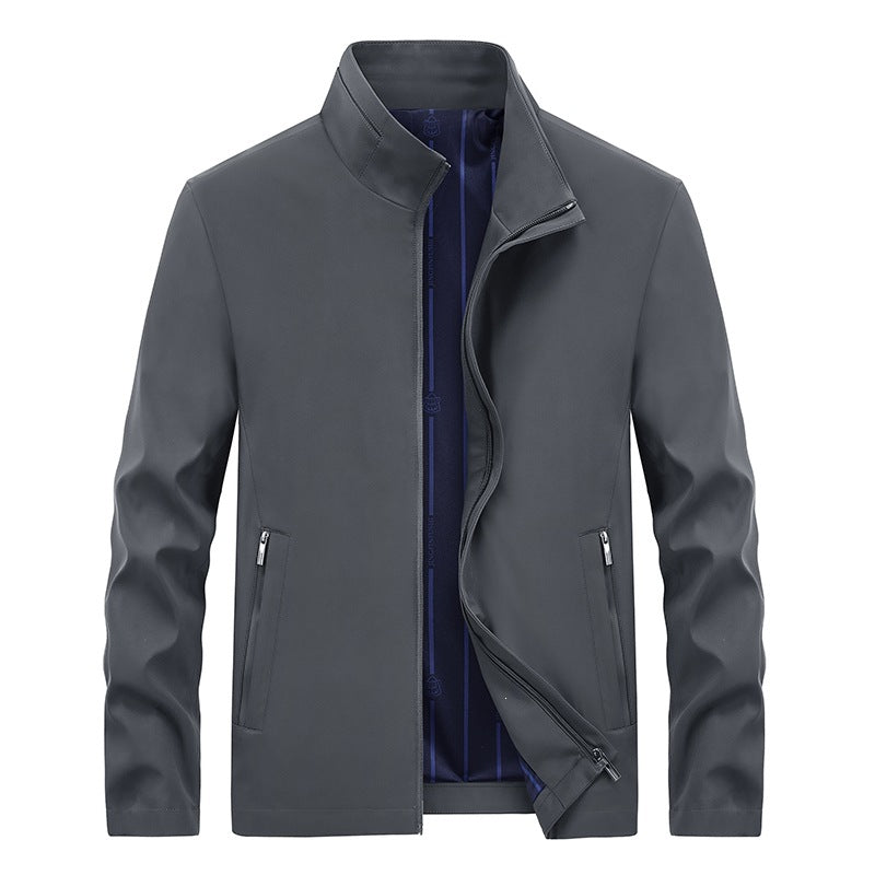 Herren Urbaner Softshell-Übergangsblouson mit Stehkragen, verdecktem Reißverschluss & feinem Innenfutter Echoarchiv