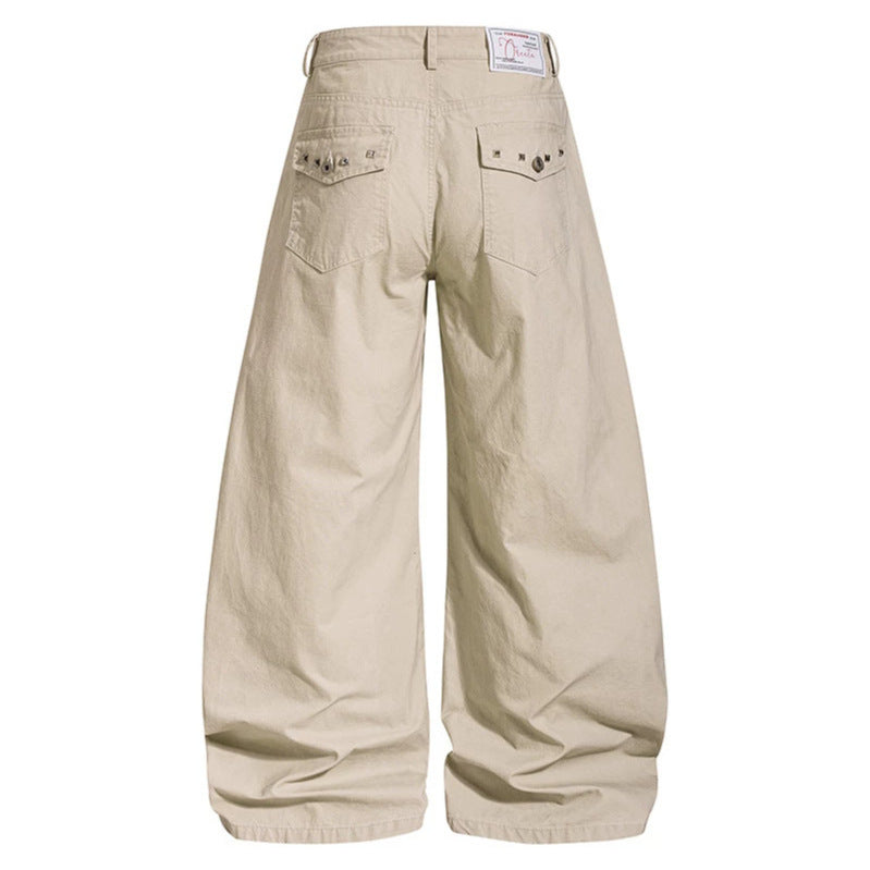 Damen Weite Culotte‑Hose mit hohem Bund, Taschen‑Details und markanten Teilungsnähten Echoarchiv