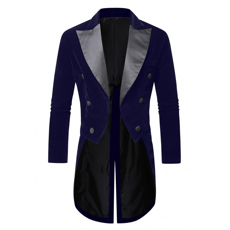 Herren Eleganter Samt-Blazer mit extravaganten Akzenten Echoarchiv