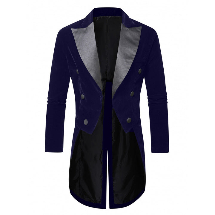 Herren Eleganter Samt-Blazer mit extravaganten Akzenten Echoarchiv