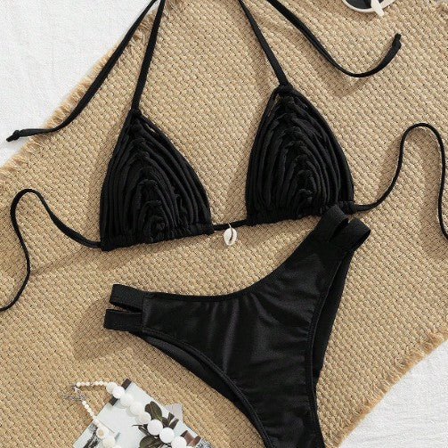 Damen Triangel-Bikini mit lässigem Raffungselement Echo Archiv