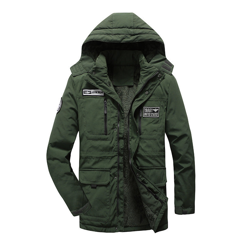 Herren Militärisch inspirierter Parka mit Sherpa-Innenfutter und Utility-Taschen Echo Archiv