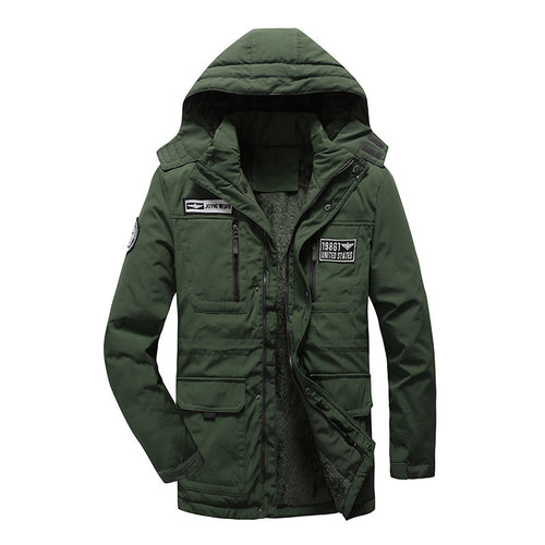 Herren Militärisch inspirierter Parka mit Sherpa-Innenfutter und Utility-Taschen Echo Archiv