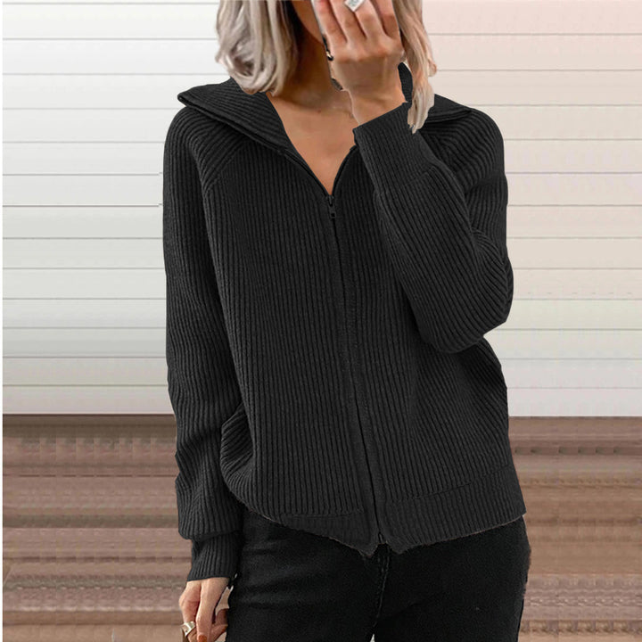 Damen Modische Strickjacke mit Kapuze Echo Archiv