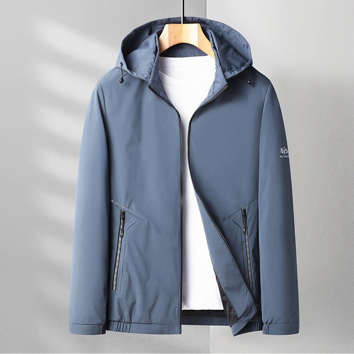Herren Leichte Kapuzenjacke im urbanen Travel-Style mit Dreiviertelärmeln – Taviero