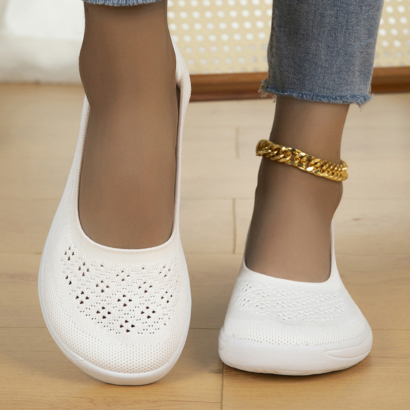 Damen Atmungsaktive Strick-Slipper mit ergonomischem Memory-Fußbett Echoarchiv