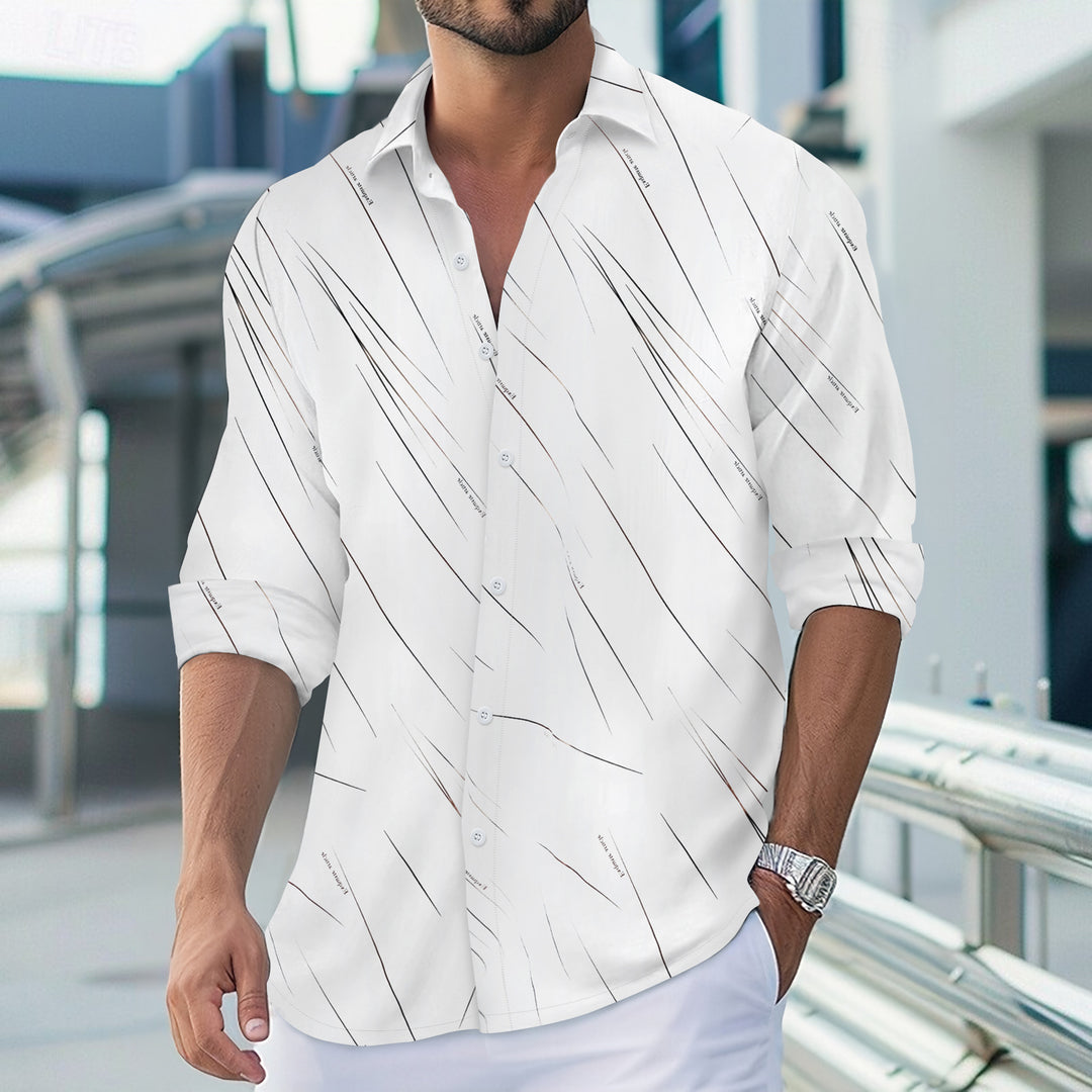 Herren Hemd mit modernem, dynamischem Design und klassischem Schnitt Echoarchiv