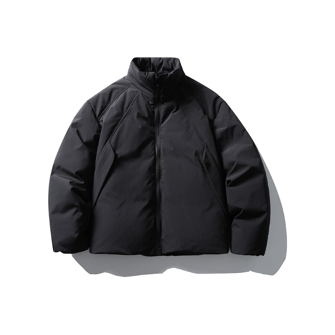 Herren Boxy Thermo-Isolationsjacke mit hohem Stehkragen und minimalistischer Außenhülle Echoarchiv