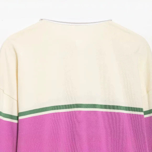 Damen Feinstrick-Poloshirt-Cardigan mit kurzem Arm und durchgehendem Reißverschluss Echo Archiv