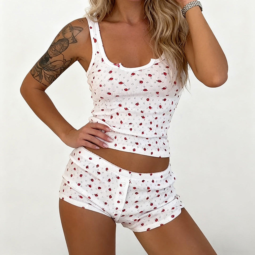 Damen Schlafanzugset mit verspieltem Punktdesign Echo Archiv
