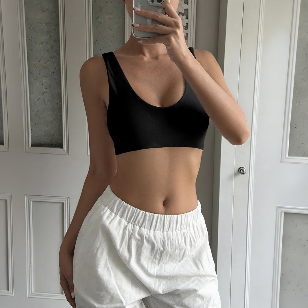 Damen Sport-Bustier mit bequemen breiten Trägern und elastischem Schnitt Echo Archiv