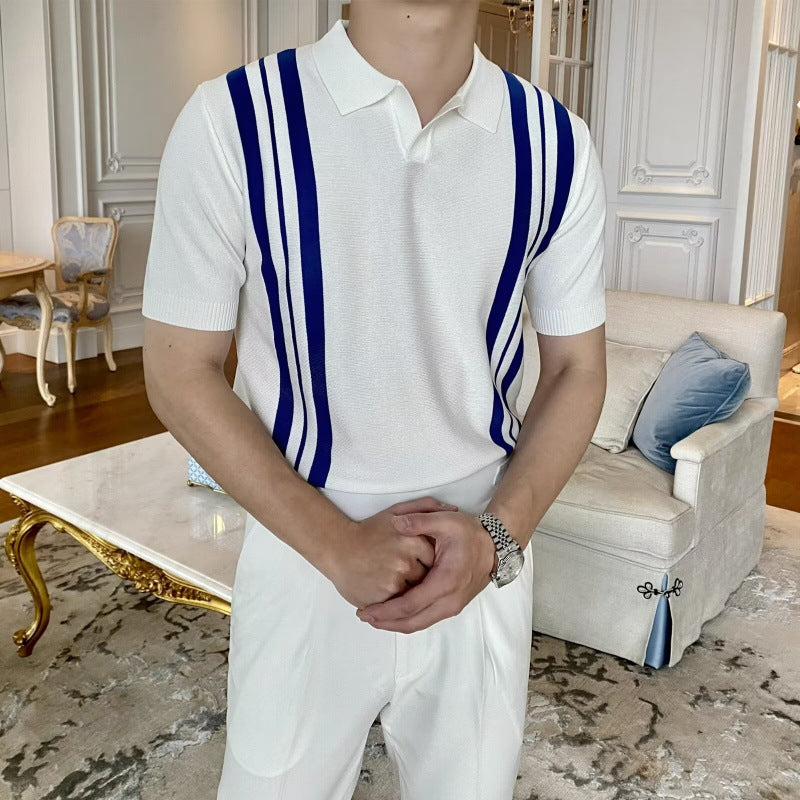 Stylische Herren-Polohemd mit Streifen Echo Archive