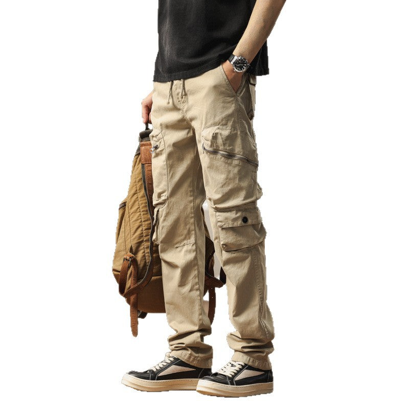 Herren robuste Cargo-Hose mit vielseitigen Taschen und verstellbarem Bund Echoarchiv