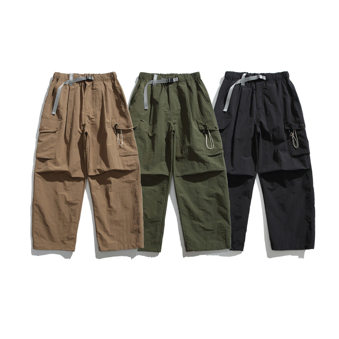 Herren Cargo-Hose im Utility‑Stil mit elastischem Bund und integriertem Gurt Echoarchiv