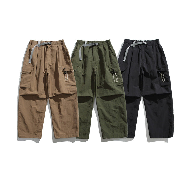 Herren Cargo-Hose im Utility‑Stil mit elastischem Bund und integriertem Gurt Echoarchiv