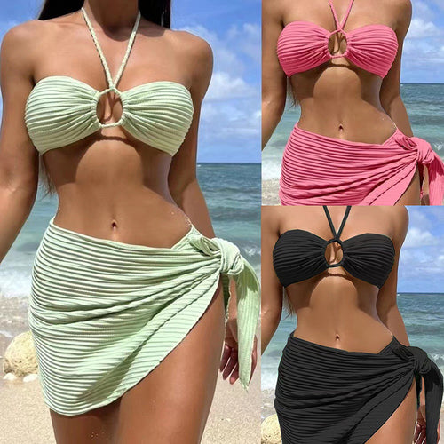 Damen Bandeau-Bikini mit raffiniertem Ringdetail und hohem Taillenslip Echo Archiv