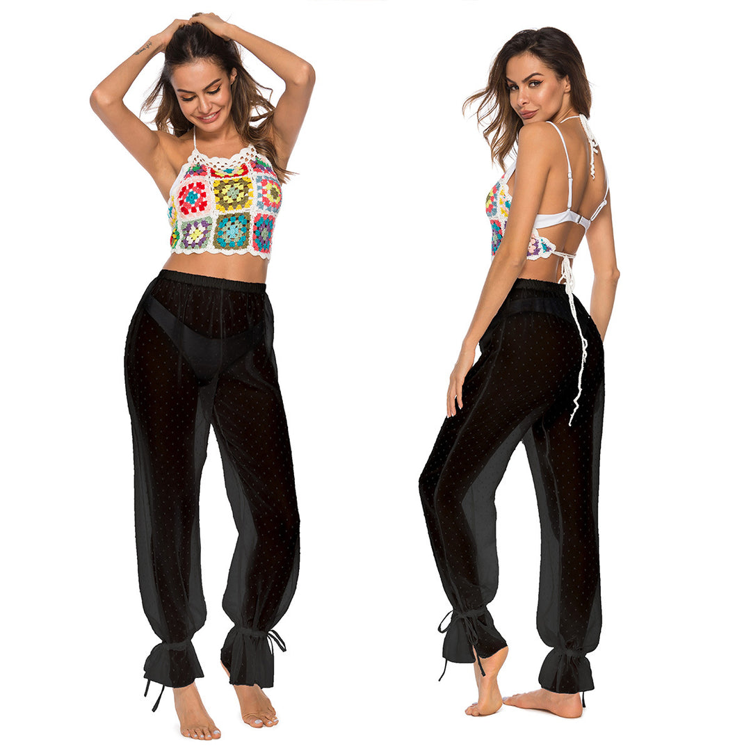 Damen elegante und luftige Palazzo-Hose mit Rüschendetails Echo Archiv