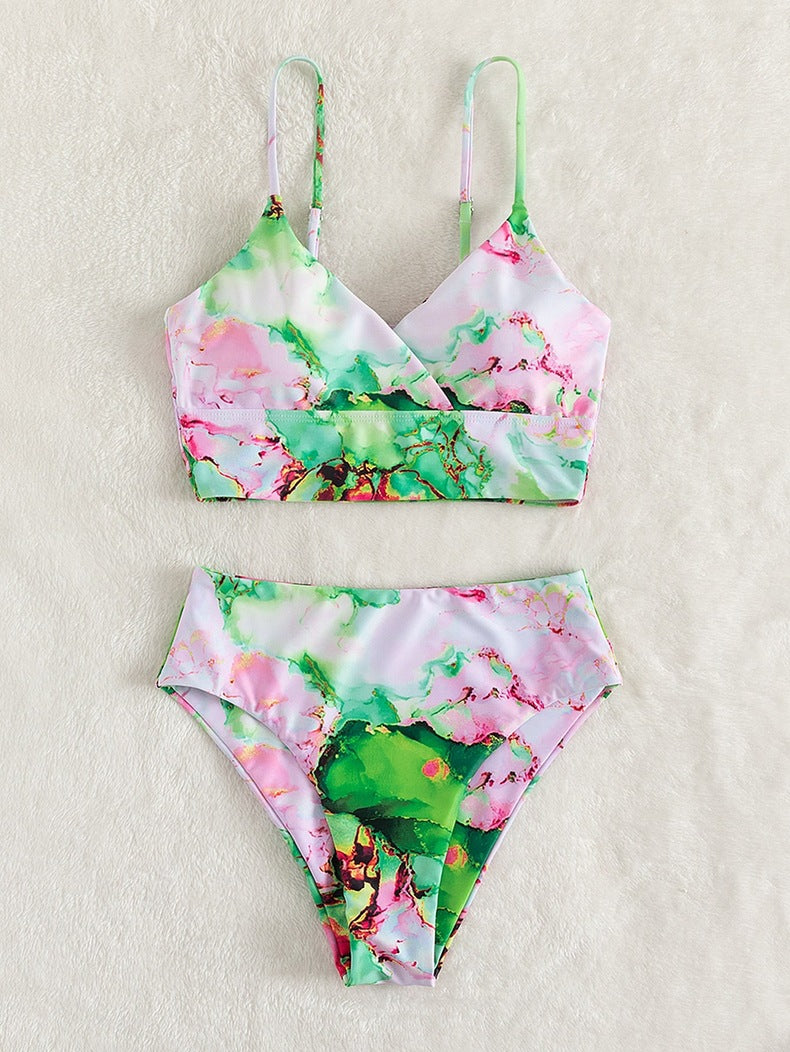 Damen Bikini-Set mit elegantem Wellenmuster Echo Archiv