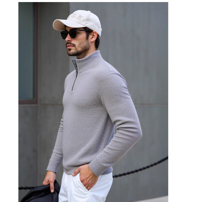 Herren Rollkragenpullover mit modernem Strukturdesign Echoarchiv