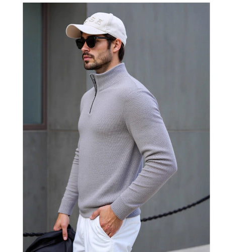 Herren Rollkragenpullover mit modernem Strukturdesign Echoarchiv