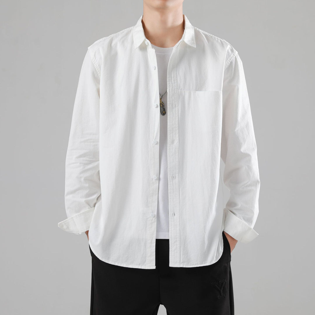 Herren Lockeres Baumwoll-Overshirt mit Brusttasche und leichter Struktur Echo Archiv