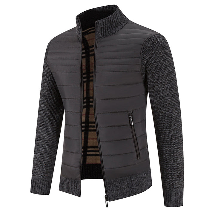 Herren lässige Steppjacke mit Strickärmeln Echoarchiv