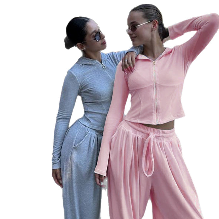 Damen nan weite Lounge-Palazzohose mit elastischem Komfortbund, Tunnelzug und ballonförmigem Saum Echo Archiv