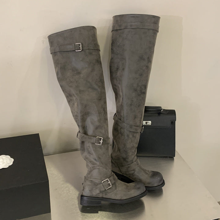 Damen Überknie-Stiefel Echo Archiv
